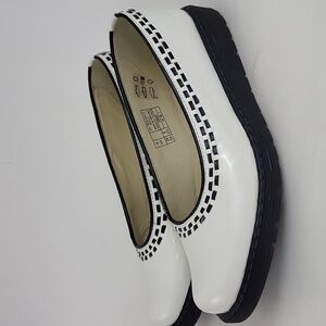 Doc Martens Kelly Ballet Flat Platforms - White Patent  US 8 / EU 39